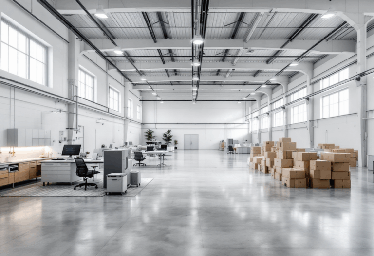 Construcción de almacén industrial y oficinas